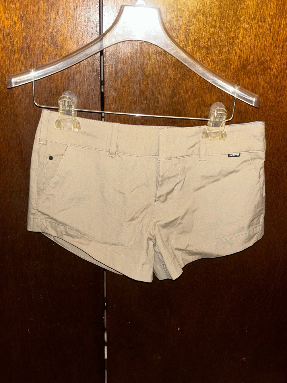 Hurley Women's Light Beige High-Rise Shorts